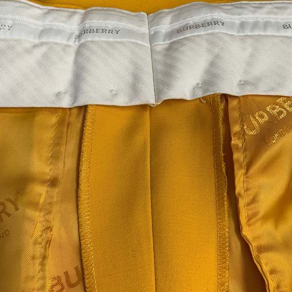 BURBERRY SS23 Yellow Wool Double Breasted Peak Lapel Single Snap Suit - Picture 15 of 15